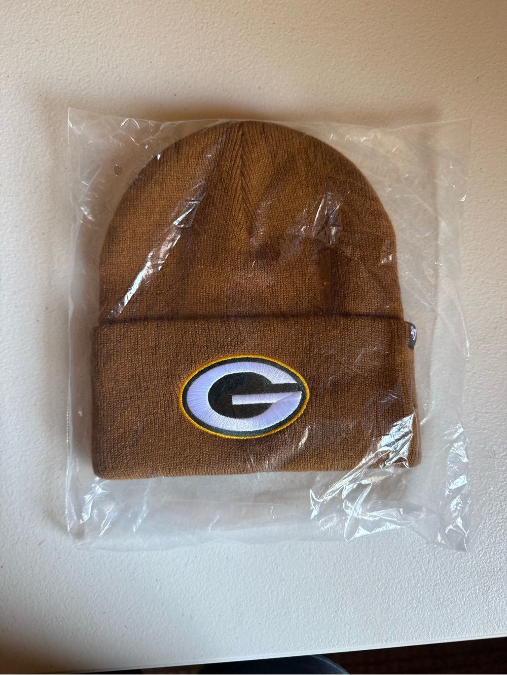 Kids Brown Beanie Hat with Team G Patch